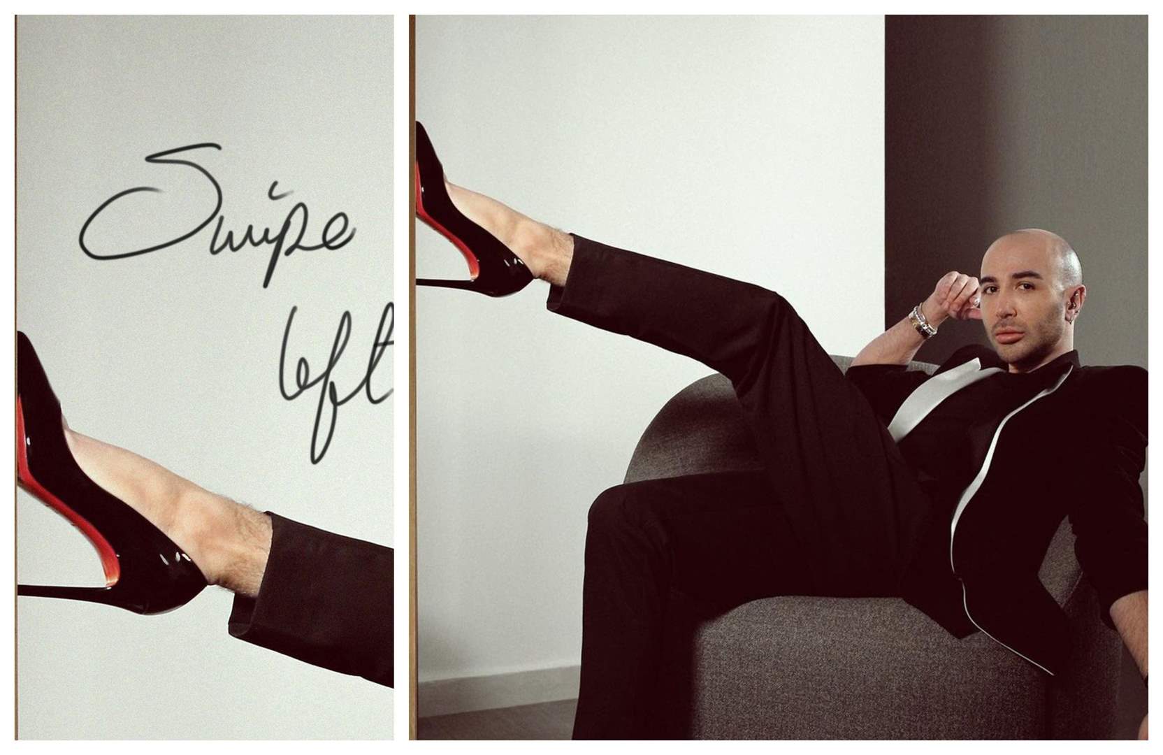 خبير تجميل لبناني يثير ضجة بعد ظهوره بـ الكعب العالي! 