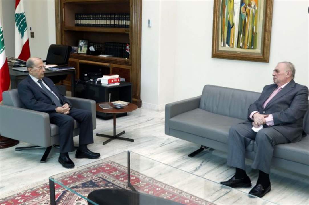 الرئيس عون عرض مع البستاني الاوضاع الاقتصادية