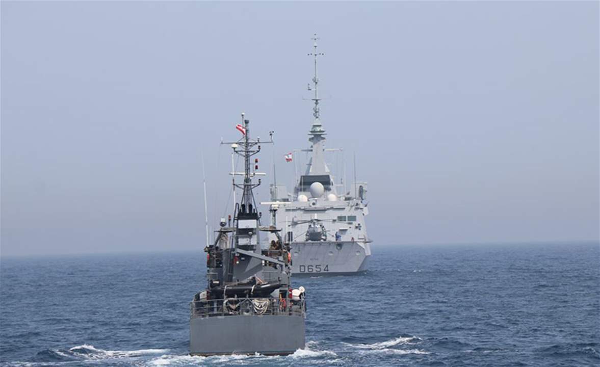 بالصور- وحدات من القوات البحرية والجوية اللبنانية تنفذ تمارين مشتركة مع فرقاطة فرنسية