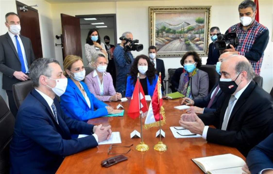 وزير الخارجية السويسري يؤّكد خلال لقائه وهبة وقوف بلاده إلى جانب لبنان للحفاظ على صيغته المتعددة
