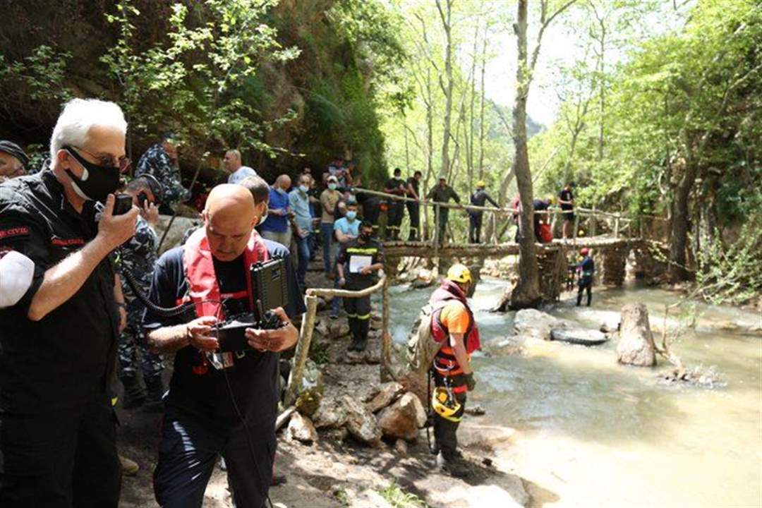  العميد خطّار تفقد موقع عمليات البحث عن المواطن المفقود في مجرى نهر الجوز