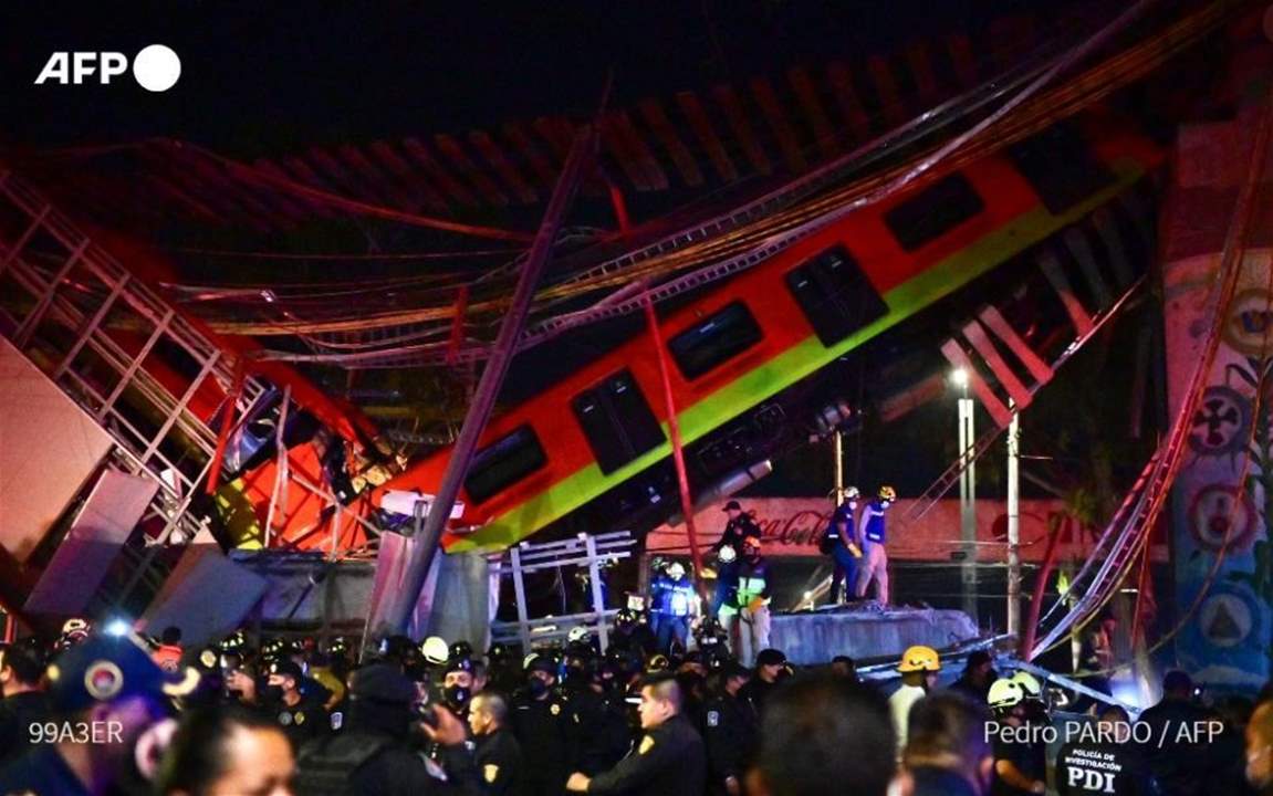  المكسيك.. ضحايا جراء انهيار جسر لحظة مرور قطار أنفاق