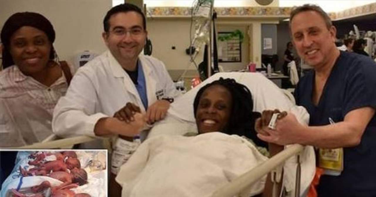  امرأة تفاجئ الأطباء وتضع 9 مواليد بدلا من سبعة