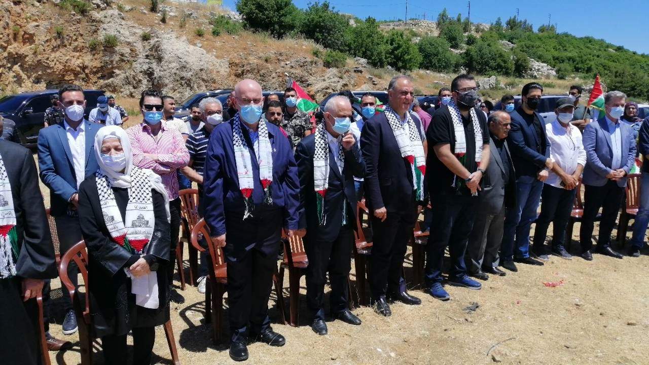 وقفة لـ"المستقبل" عند الحدود الجنوبية تضامناً مع الشعب الفلسطيني