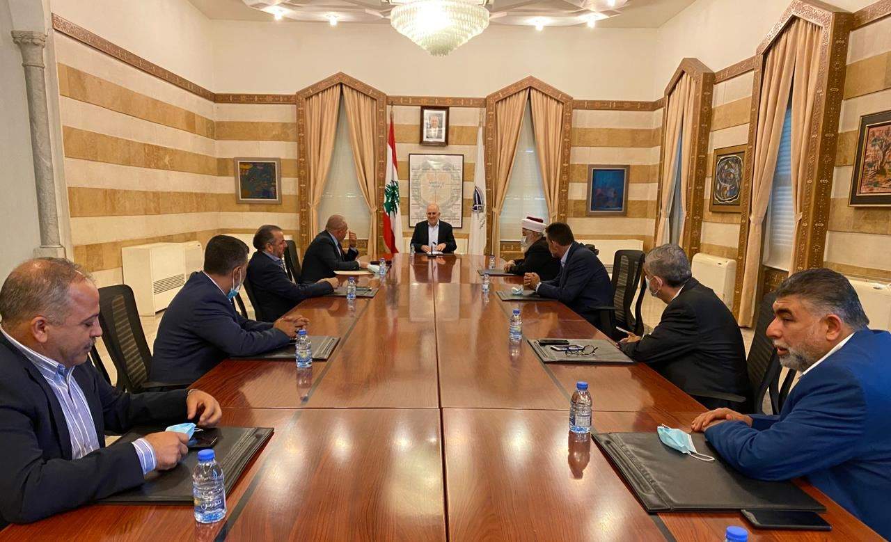 فهمي عرض مع وفد اتحاد بلديات وسط وساحل القيطع شؤونا انمائية