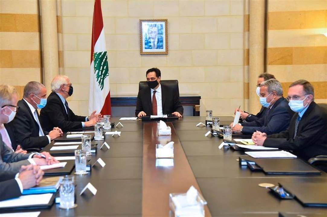 اجتماع مع بوريل برئاسة دياب في السرايا الحكومية 