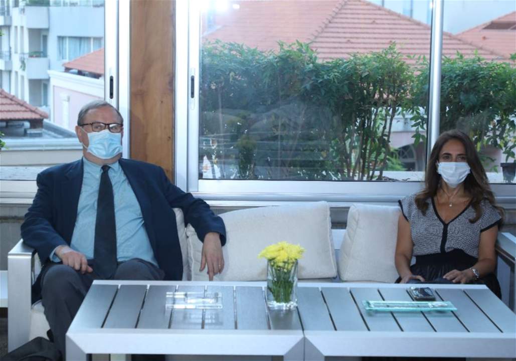 عكر بحثت الأزمة الإقتصادية والمعيشية مع منسق المساعدات الدولية من أجل لبنان