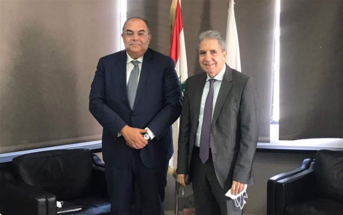 وزني استقبل محي الدين وبحث معه في تخصيص 860 مليون دولار للبنان