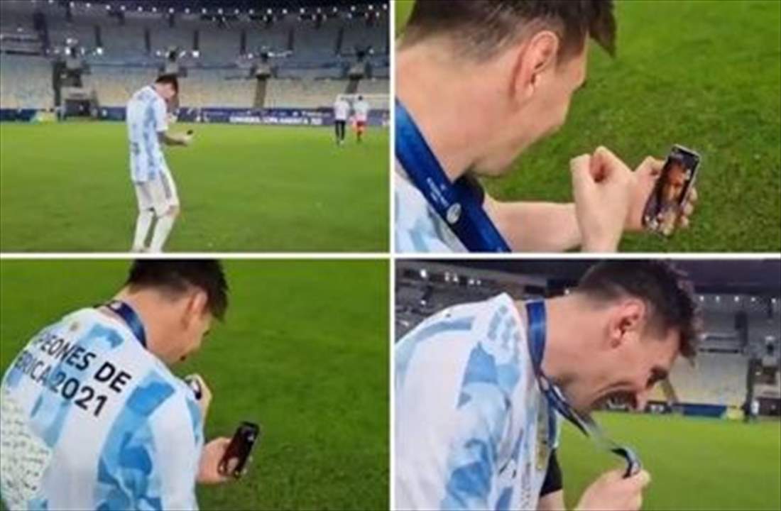 فيديو لميسي عن لحظة تواصله مع زوجته بعد فوزه بكوبا أميركا
