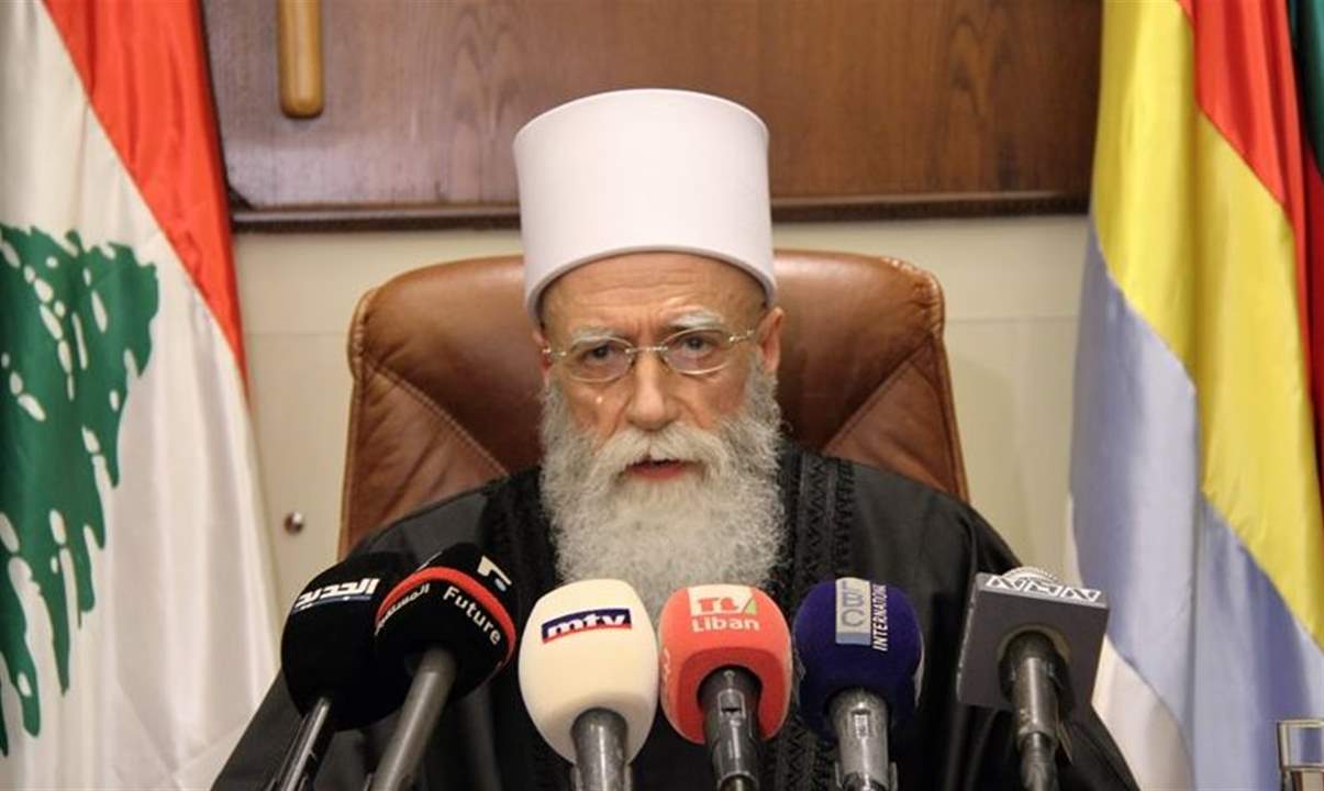 شيخ العقل اتصل بالشيخ الخطيب: اي شرخ لا يخدم سوى العدو