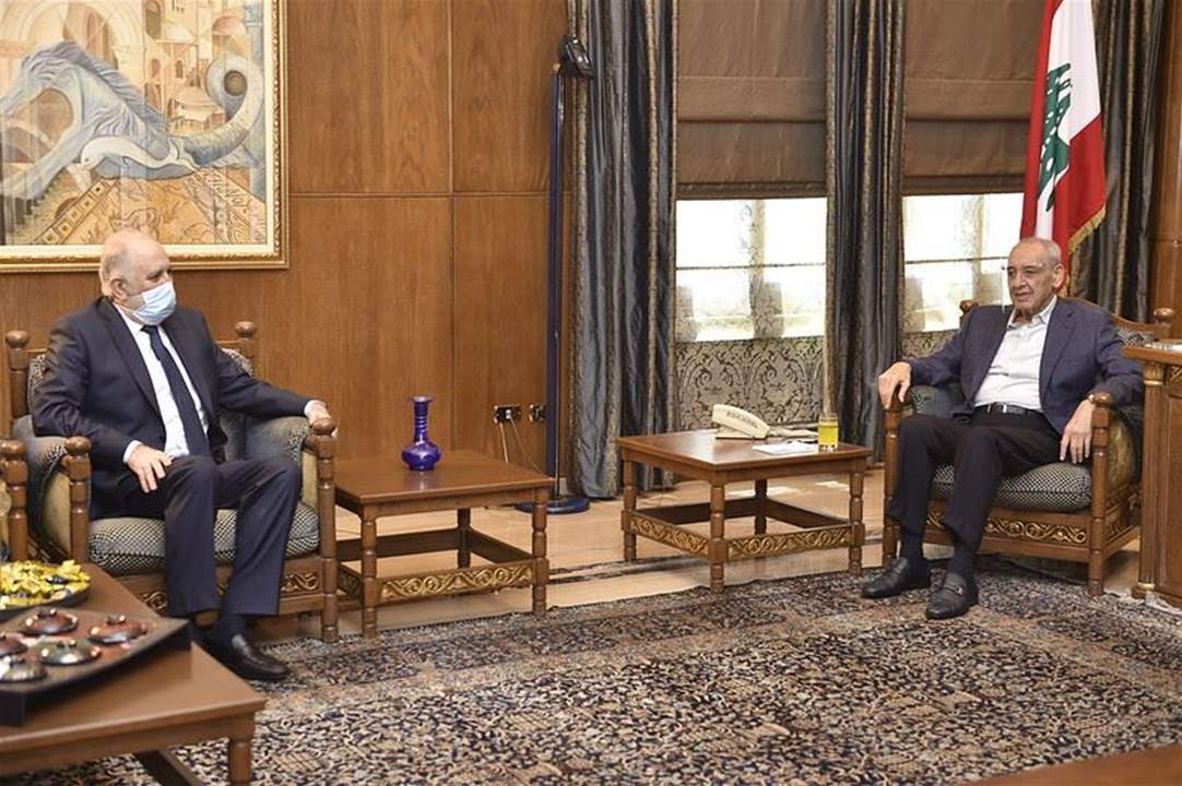 بري عرض مع فهمي الاوضاع أمنيا وسياسيا وتلقى رسالة من نظيره السوري