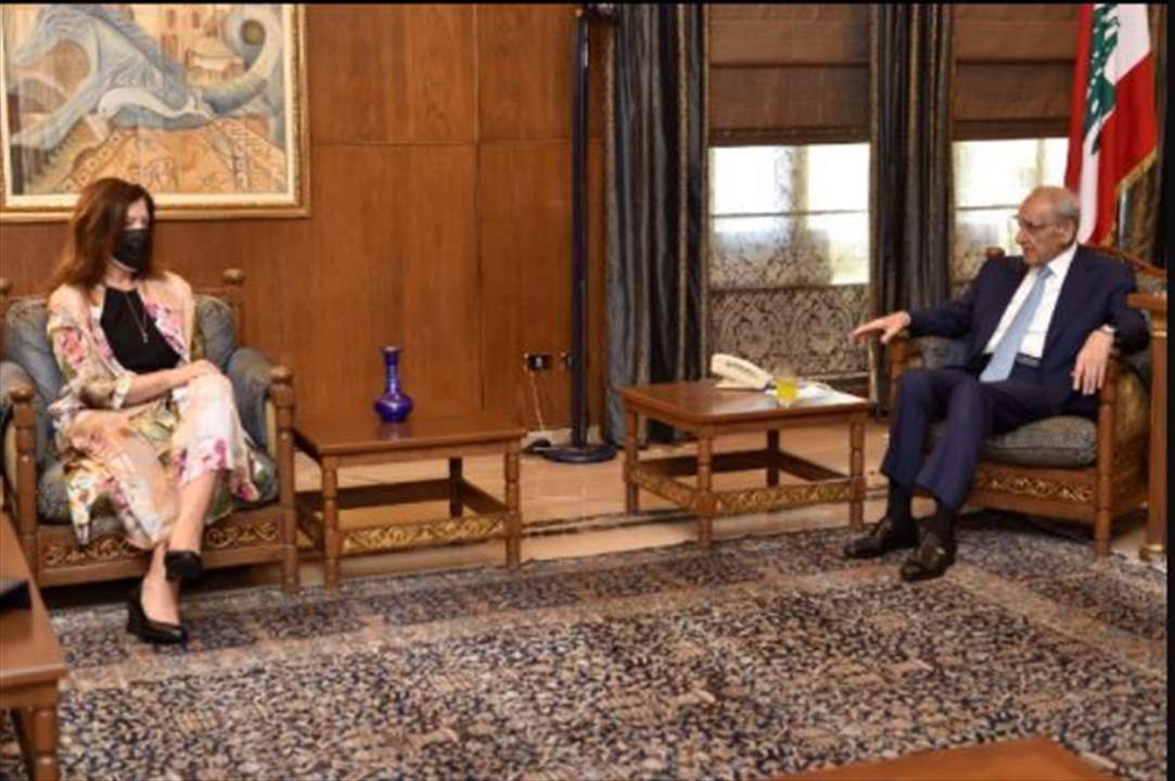 بري استقبل السفيرة الأميركية ومحافظ كربلاء