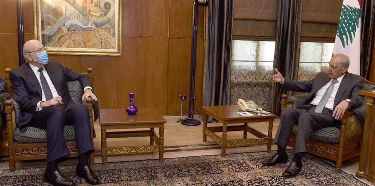 "الأخبار": بري حذّر ميقاتي من التنازل لعون... وإلّا فلن يشارك في الحكومة 