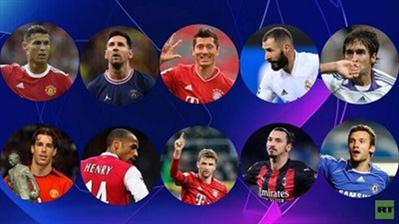 رونالدو يبتعد في صدارة هدافي دوري أبطال أوروبا على مر العصور