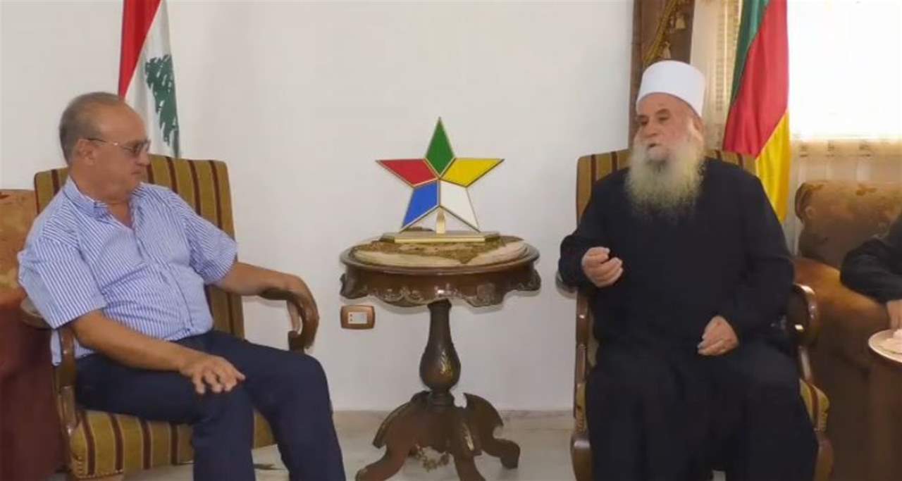  وهاب يزور شيخ عقل طائفة الموحدين الدروز: الأجواء التي سادت بعد لقاء خلدة يجب أن تستمر ويستمر الهدوء في الجبل