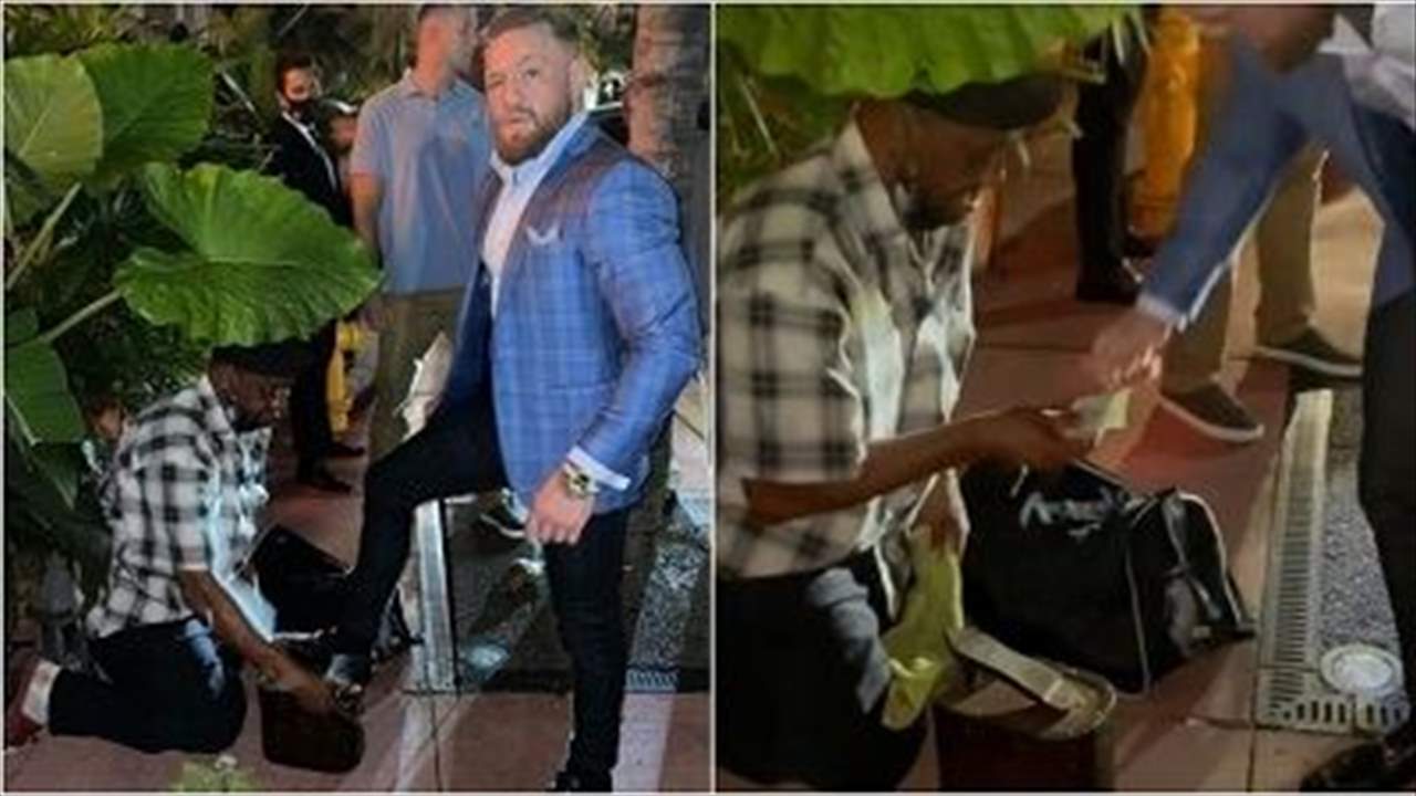 شاهدوا - كونور ينشر فيديو وصور لماسح حذاءه ويتسبب بجدل واسع