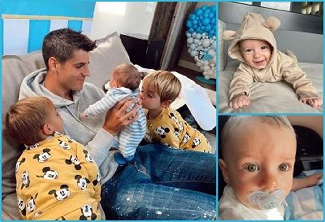 فيديو وصور - مشاهد عاطفية من احتفال موراتا وأليس كامبيلو بإبنهما