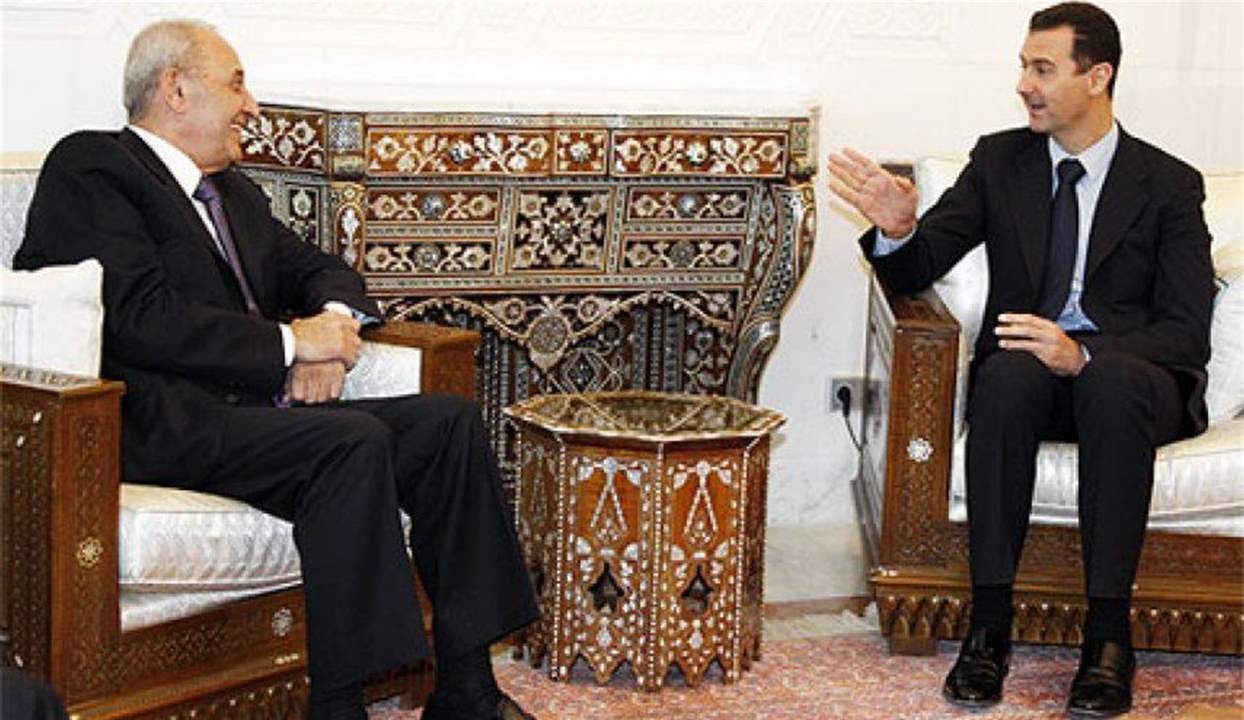 بري مهنئاً الأسد في ذكرى حرب تشرين التحريرية