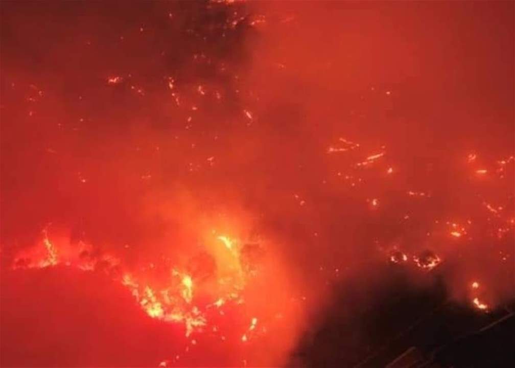 الحريق في أحراج عين الصفصاف مستمر.. والدفاع المدني يحاول إخماده