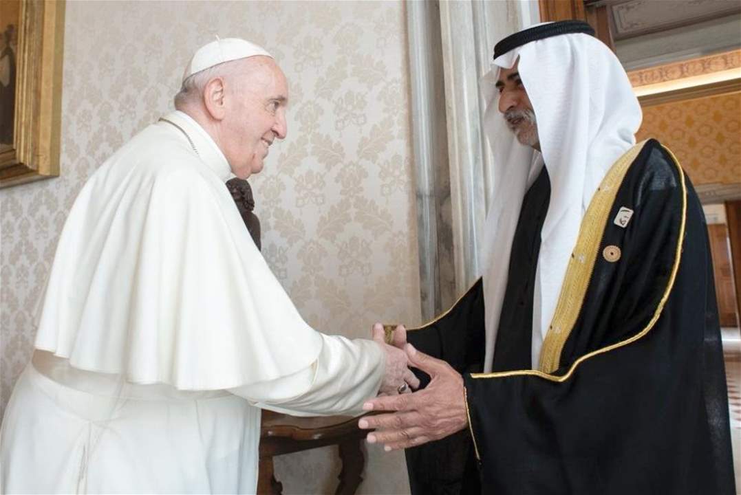 الشيخ نهيان بن مبارك يلتقي شيخ الأزهر أحمد الطيب والبابا فرنسيس : مبادئ الأخوة الإنسانية جوهر رؤية الإمارات لحاضرها ومستقبلها