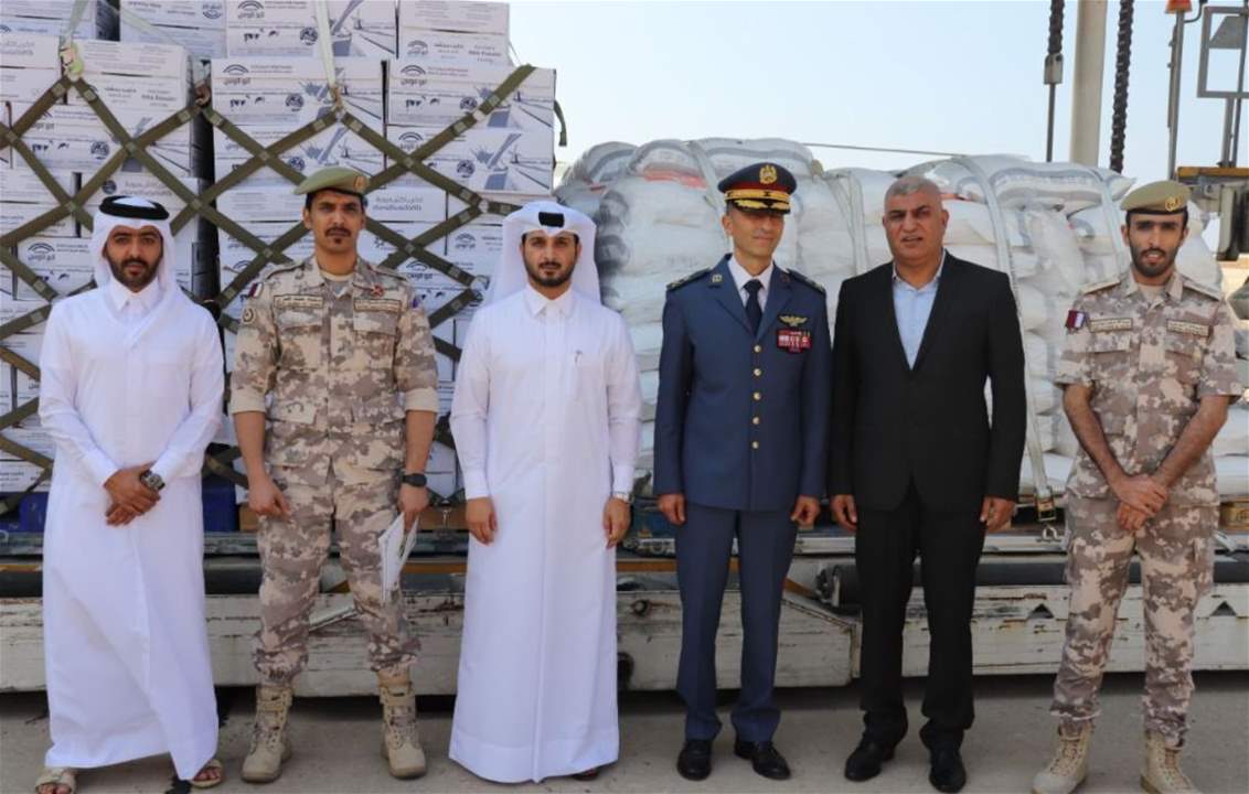 70 طنا من المواد العذائية من القوات المسلحة القطرية إلى الجيش اللبناني