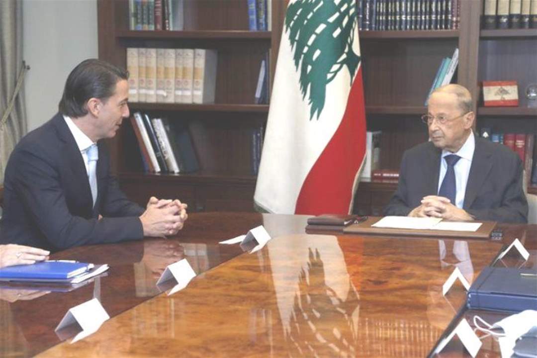 الرئيس عون استقبل الوسيط الأميركي لترسيم الحدود