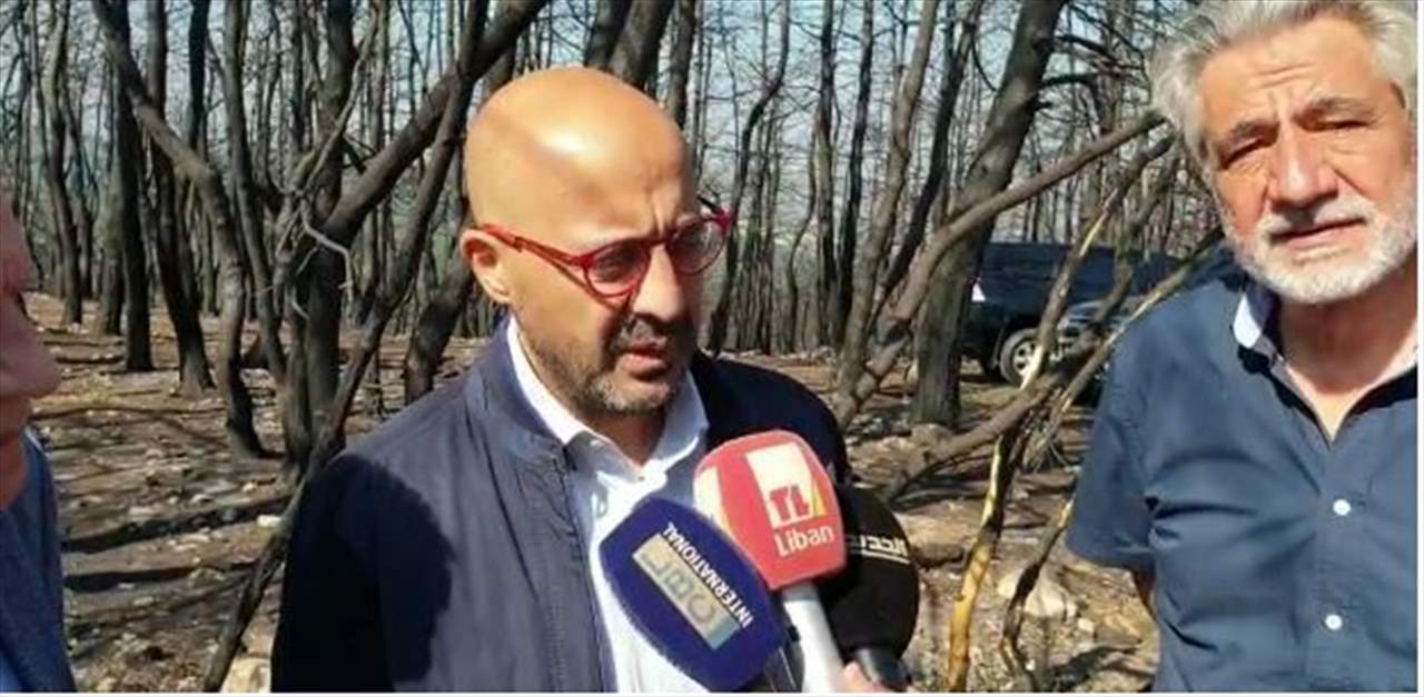 "بالسرعة القصوى".. وزير البيئة من عكار: لتطوير تقنية إخماد الحرائق