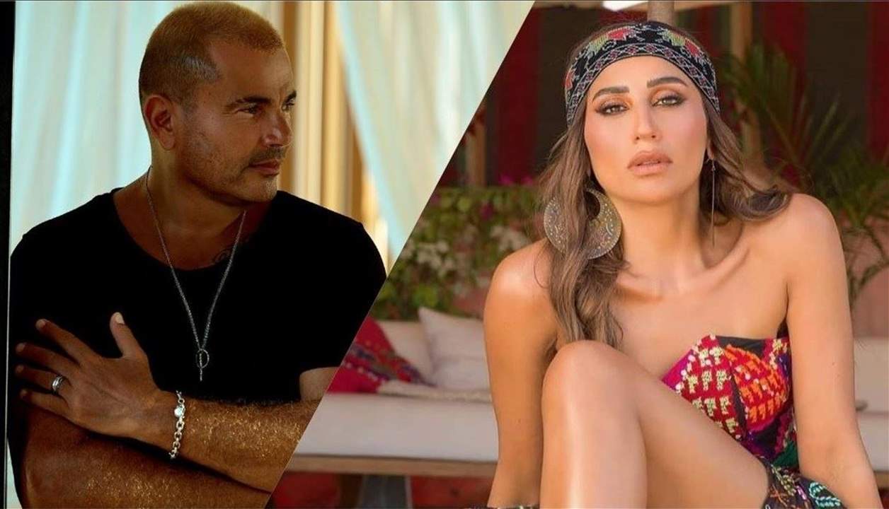 عمرو دياب ودينا الشربيني معاً من جديد وسط اجواء من الرقص والحماس-فيديو