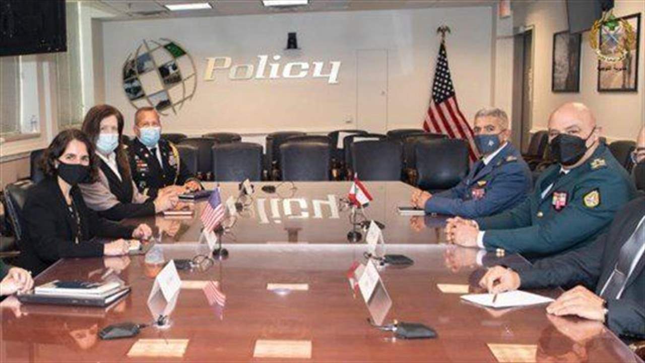 العماد جوزاف عون يلتقي مساعدة وزير الدفاع الاميركي في البنتاغون وتأكيد عى دعم الجيش