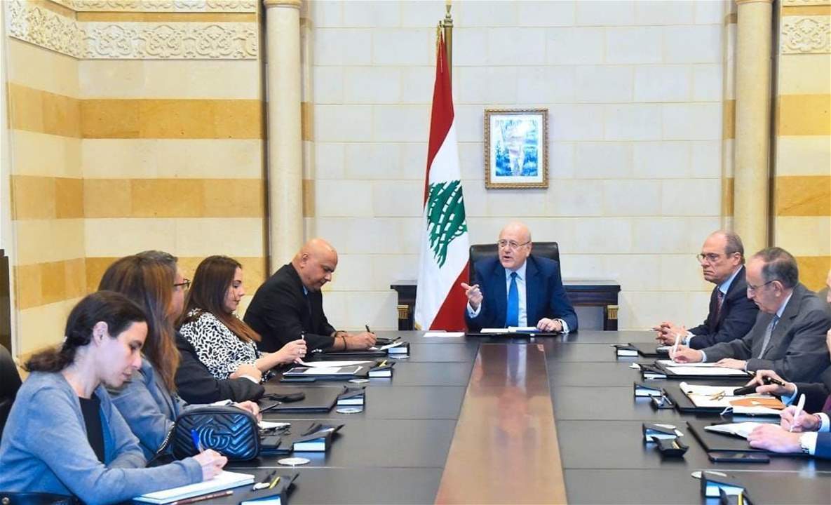 كومار ناقش إقتراح البنك الدولي لدعم الاصلاحات في الكهرباء مع ميقاتي وعدد من الوزراء 