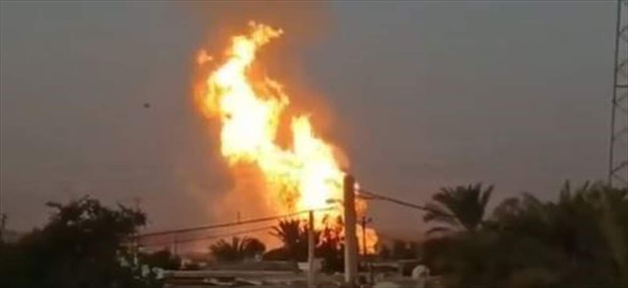 بالفيديو ـ انفجار في أنابيب النفط بمحافظة خوزستان جنوب إيران