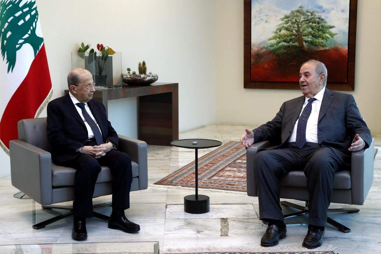 الرئيس عون يستقبل رئيس الوزراء العراقي الأسبق إياد علاوي