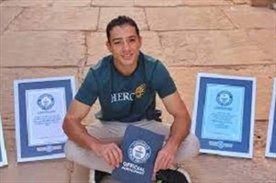 فيديو - شاب مصري يحطم 17 رقماً قياسياً عالمياً