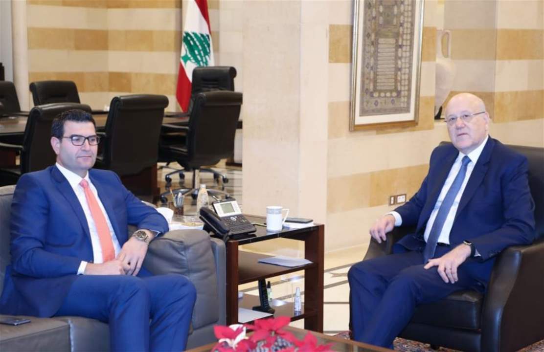 ميقاتي التقى عميد مجلس المديرين التنفيذيين في البنك الدولي.. وبحث الشؤون الزراعية مع الحاج حسن 