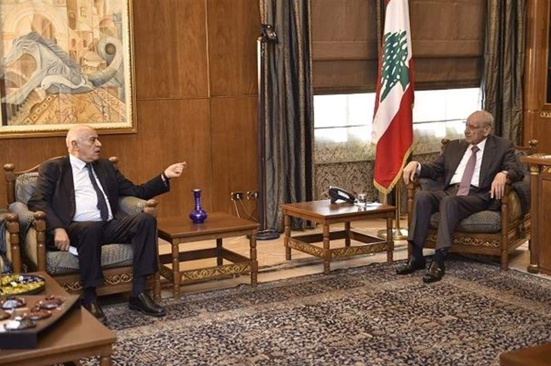 بري استقبل شيا ورشدي ووفدا من فتح وتلقى برقية تهنئة من نظيره السوري