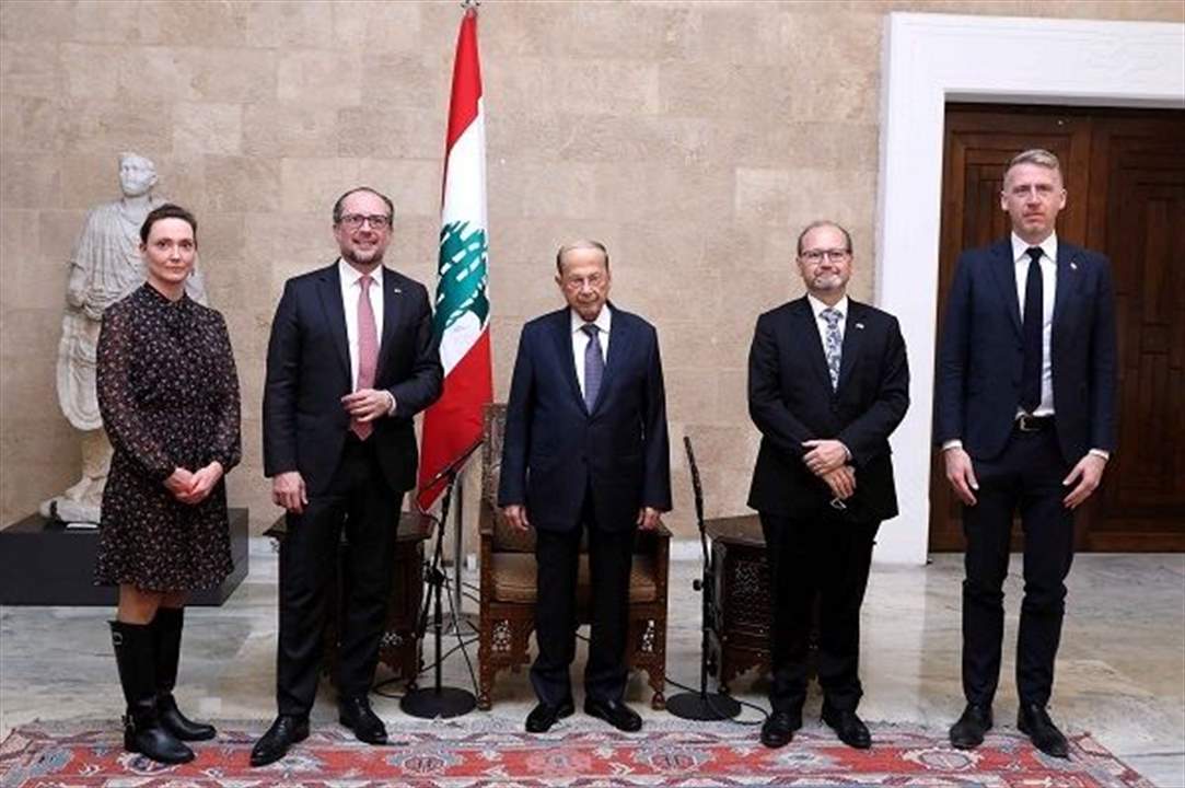 الرئيس عون تمنى على وزير خارجية النمسا دعم بلاده لعودة اللاجئين