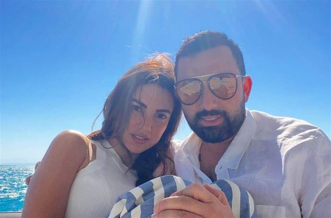 درة وزوجها بلقطات رومانسية على الثلج في لبنان.. وجمانة مراد تعلق