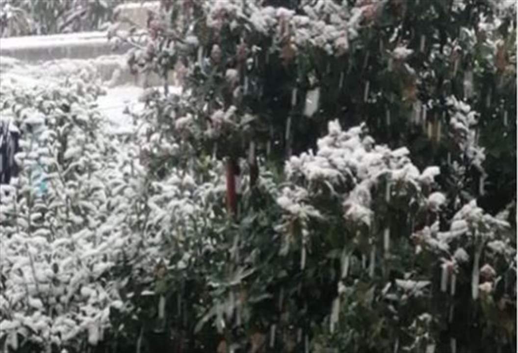 بالصور- الثلوج تكسو أسطح المنازل والجبال على ارتفاع 500 متراً