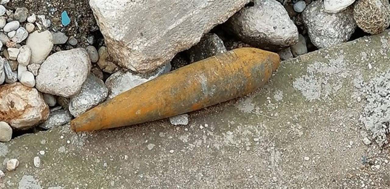 العثور على قذيفة قديمة العهد في ابي سمرا