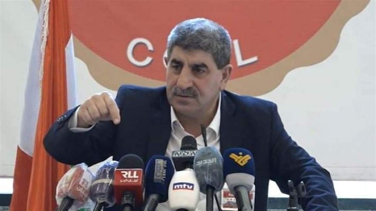 طليس : نعلق التحركات بعد تكليف لجنة وزارية لدرس المطالب وتنفيذ الاتفاق