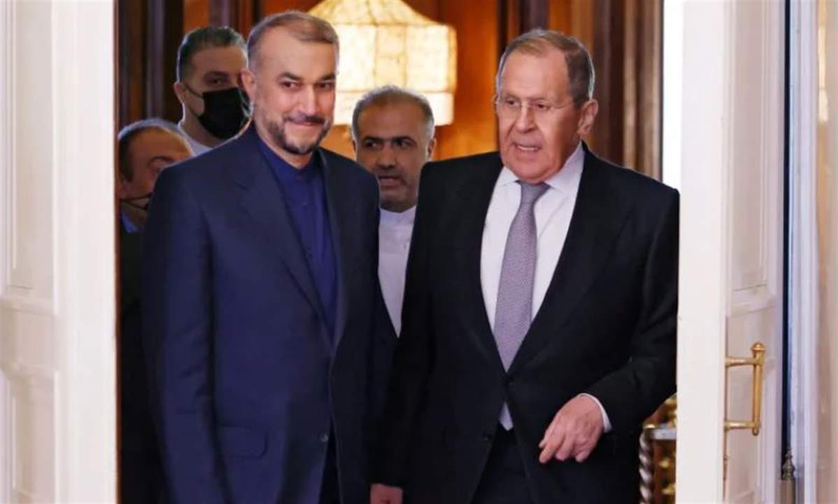 عبداللهيان يرفض من موسكو الحرب على أوكرانيا.. ولافروف ينفي إعاقة روسيا للاتفاق النووي