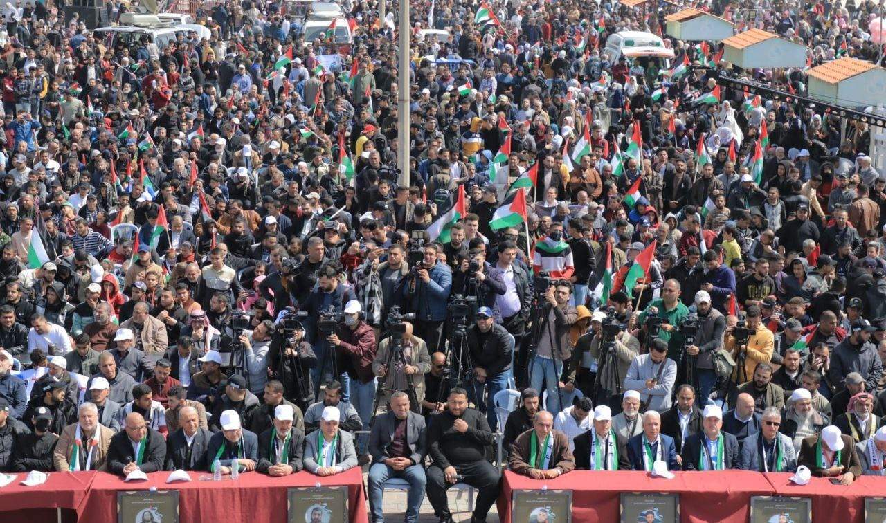   مهرجان حاشد في قطاع غزة إحياءً لـ"يوم الأرض"