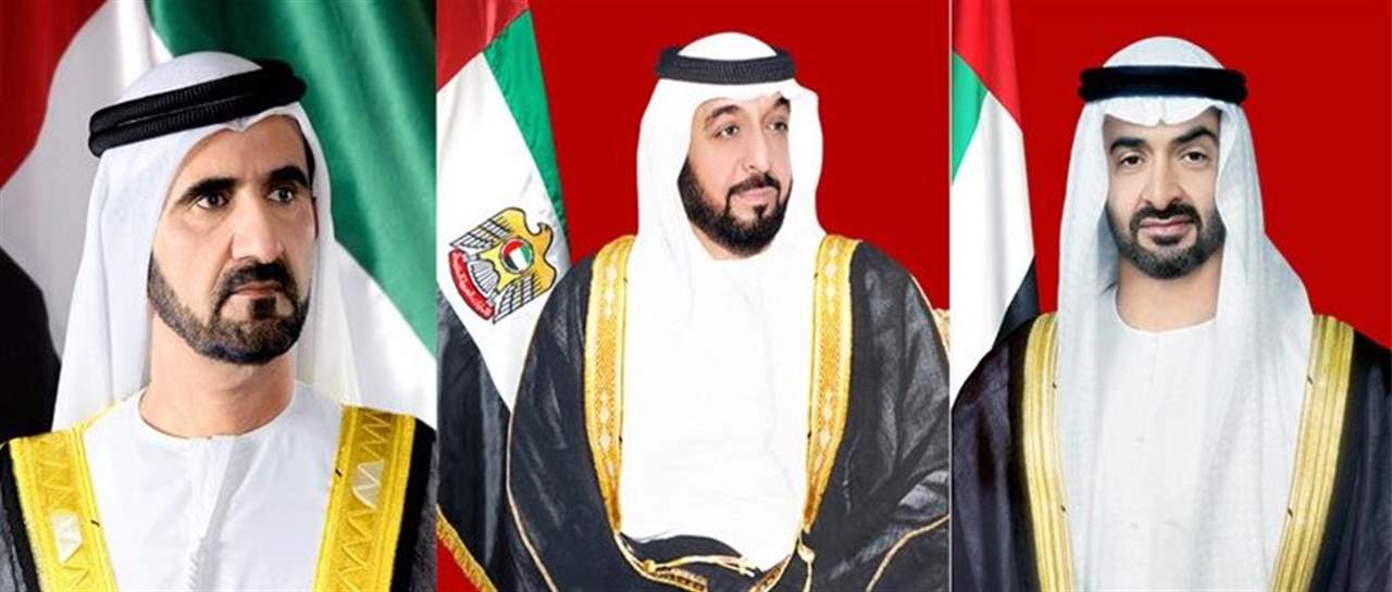 الرئيس الإماراتي ونائبه وحاكم ابو ظبي يهنئون الرئيس السوري باليوم الوطني لبلاده