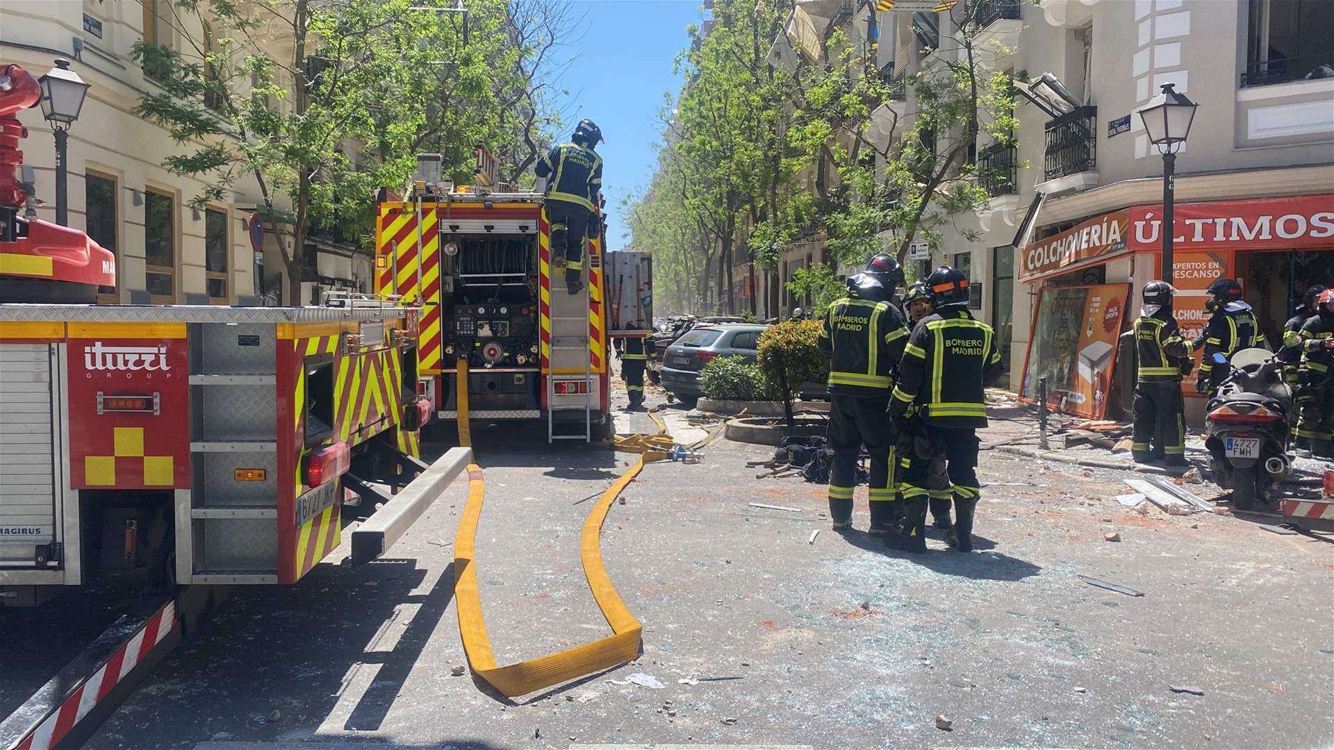 بالفيديو ـ إصابة 17 شخصًا إثر انفجار بمبنى في مدريد