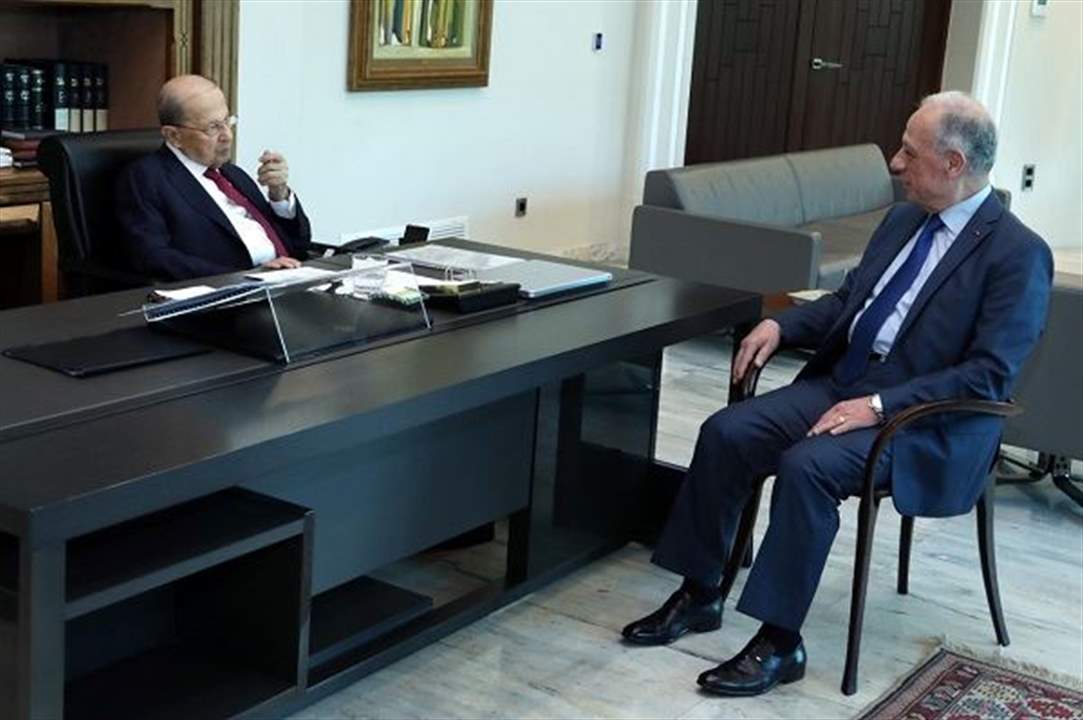 عون عرض مع وزير الدفاع الوطني الأوضاع الامنية في البلاد