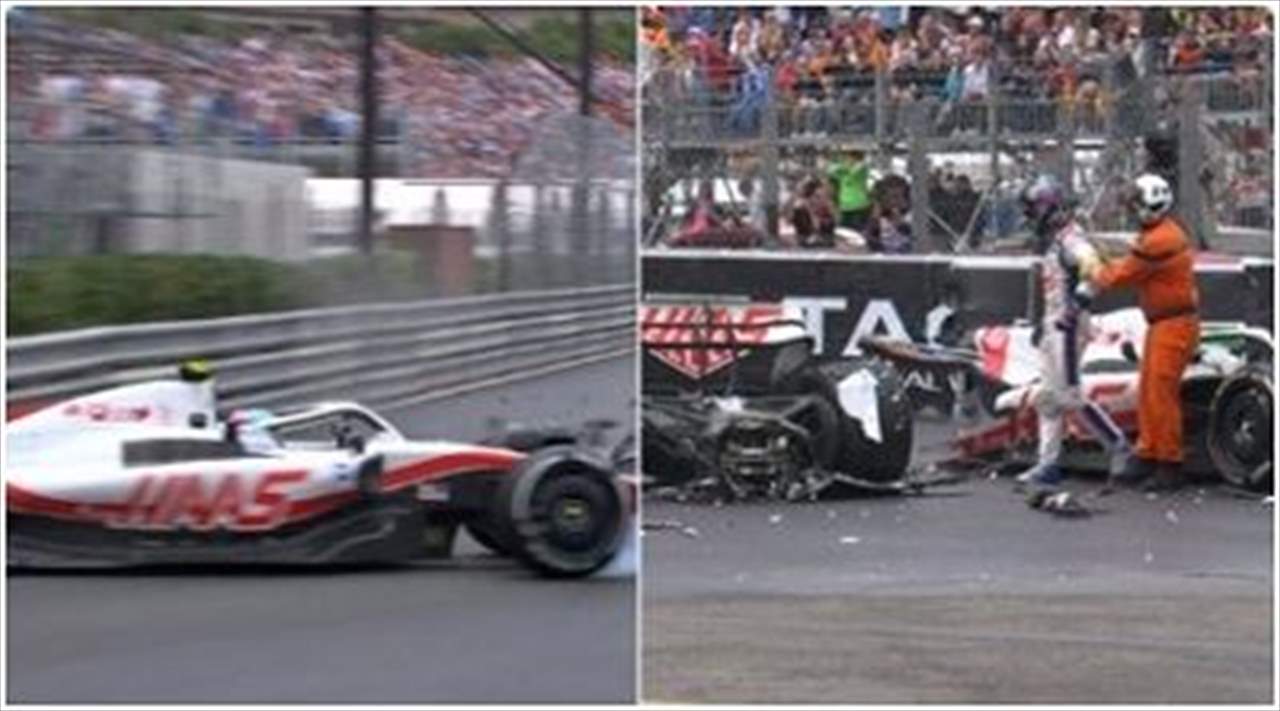 مشاهد الاصطدام المرعب الذي حطّم سيارة شوماخر