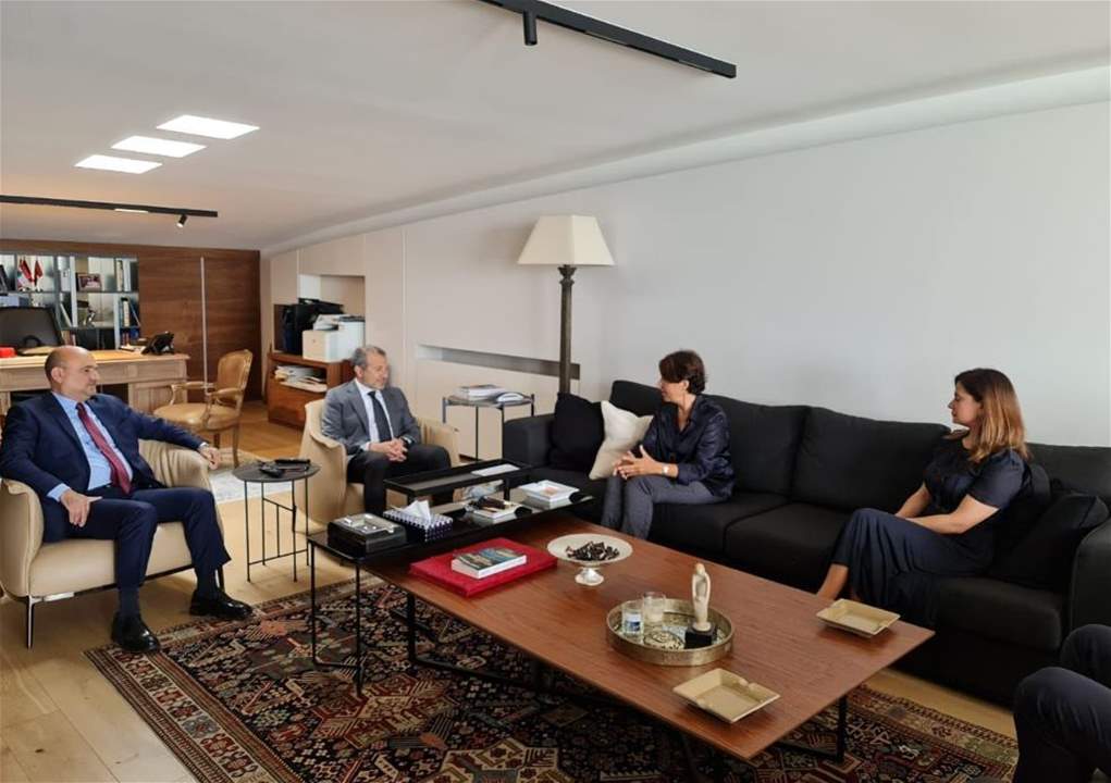 باسيل بحث مع آن غريو الأوضاع السياسية والنتائج التي أفرزتها الإنتخابات النيابية