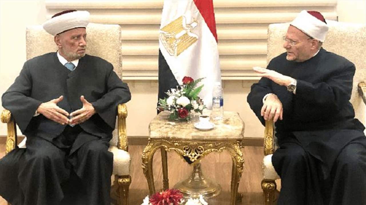 المفتي دريان من القاهرة: لبنان نموذج للعيش المشترك ولا مكان للتطرف الديني فيه