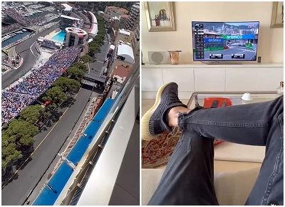 بالفيديو - حين تشاهد السباق من شرفة المنزل والشاشة معاً !! 