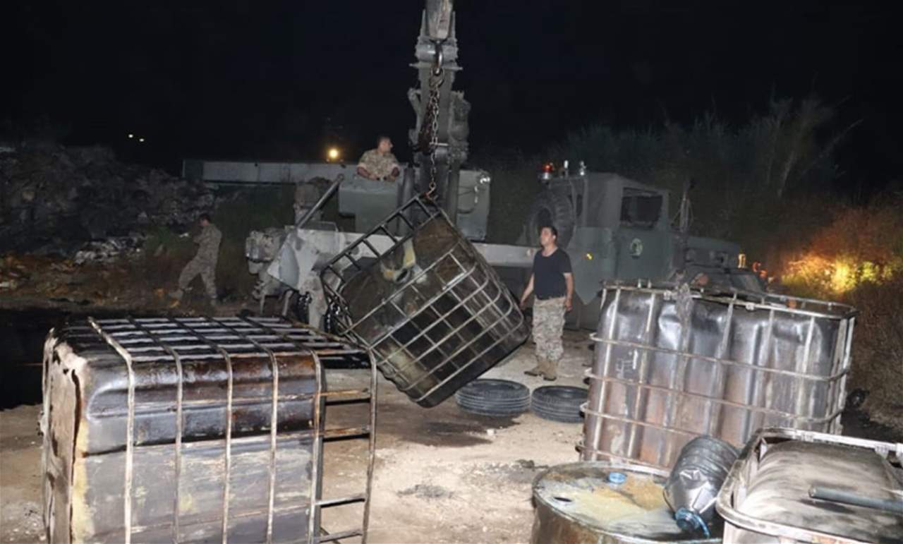 بالصور- الجيش يضبط خزانات "الخريط" في السقي: يسرق النفط الخام من أنبوب البداوي!